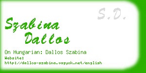 szabina dallos business card